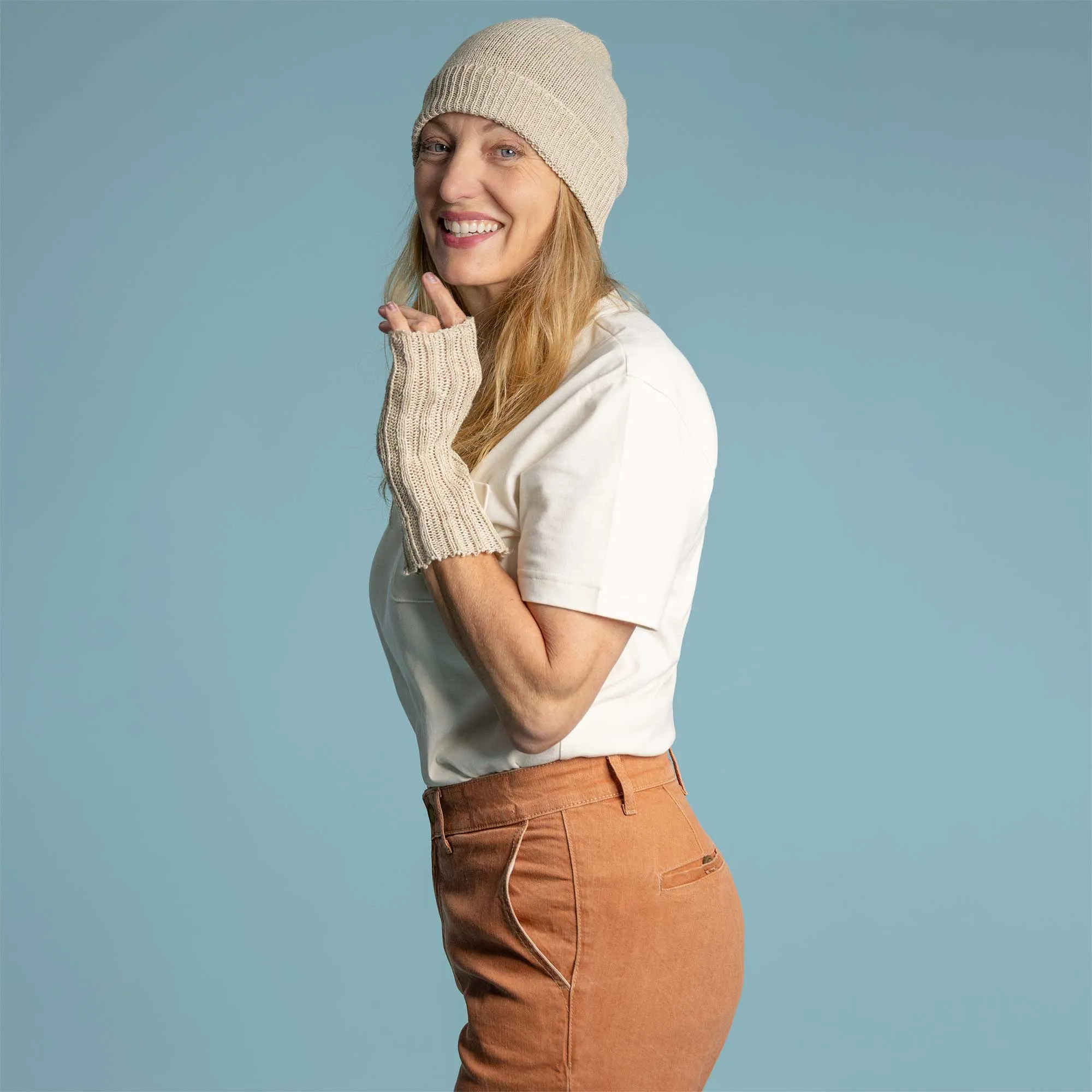 MONTEREY 100% Organic Linen Floppy Slouch Beanie Hat