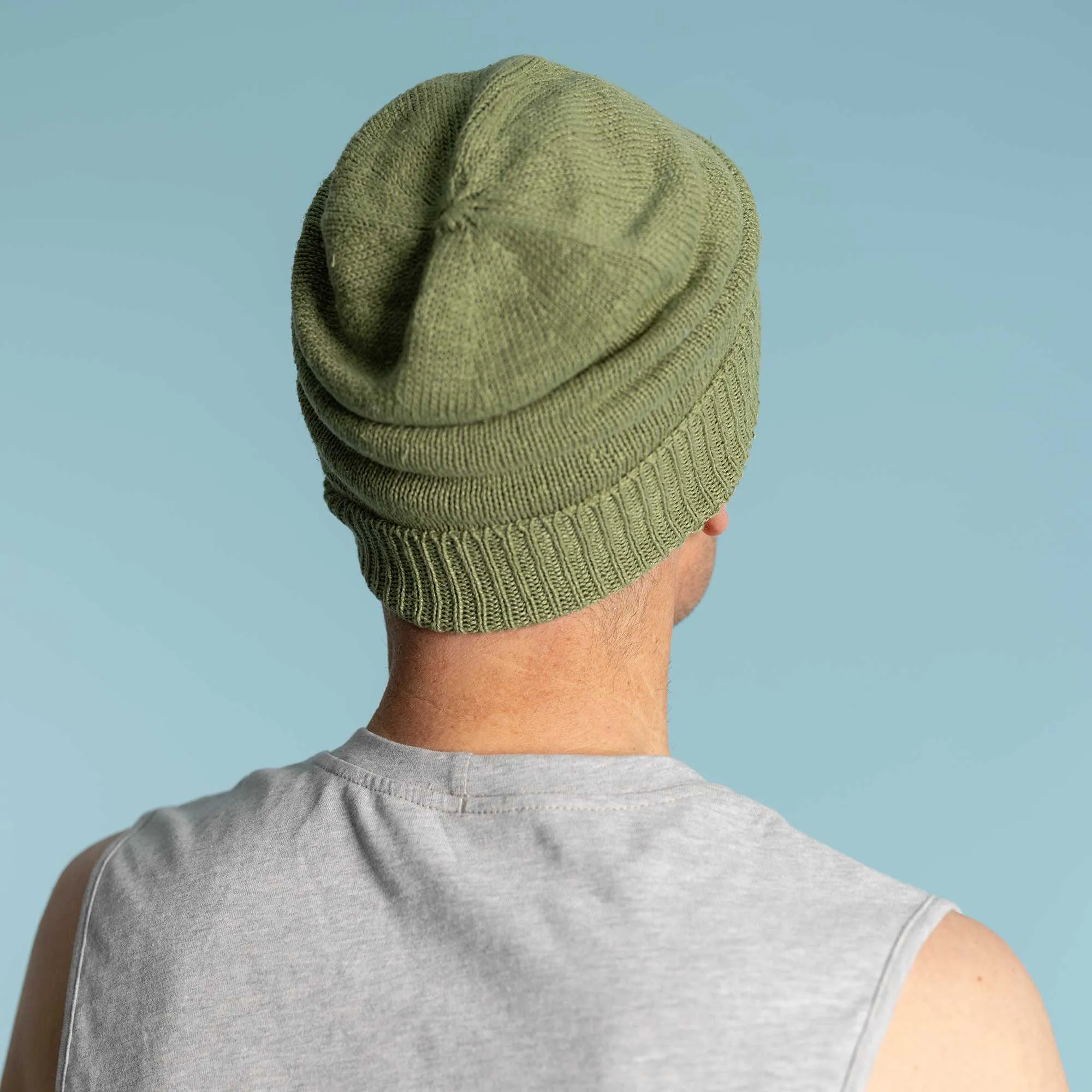 MONTEREY 100% Organic Linen Floppy Slouch Beanie Hat