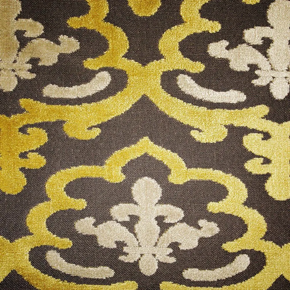 MOROCCO - DAMASK DESINGER PATTERN CUT VELVET UPHOLSTERY FABRIC BY THE YARD