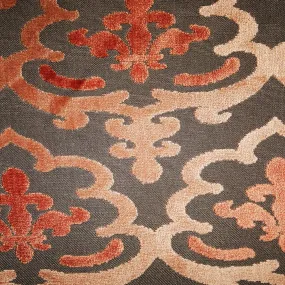 MOROCCO - DAMASK DESINGER PATTERN CUT VELVET UPHOLSTERY FABRIC BY THE YARD