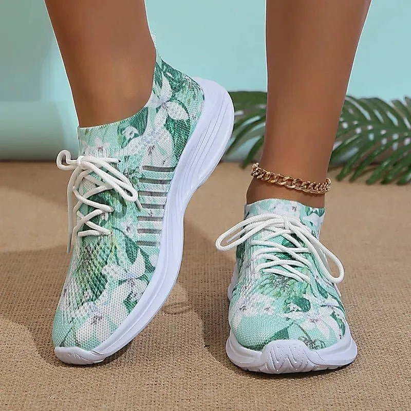 Non-Slip Sneakers - Breathable Mesh, Trendy Knitted Design, Multiple Colors