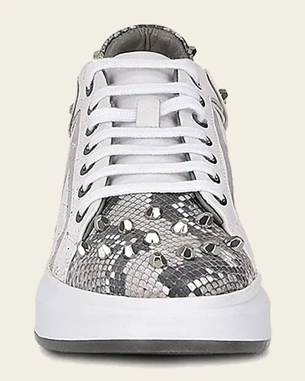 Sneakers white exotic leather