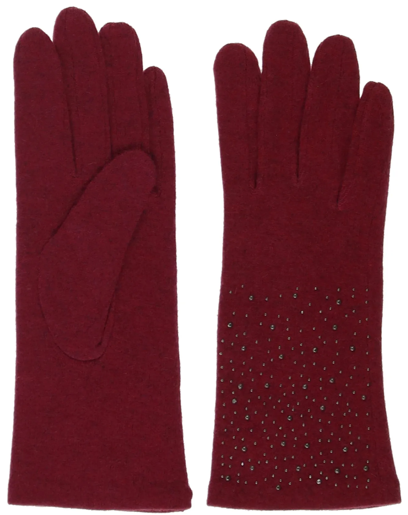 Sparkle Embellished Wool Blend Knit Tech Glove