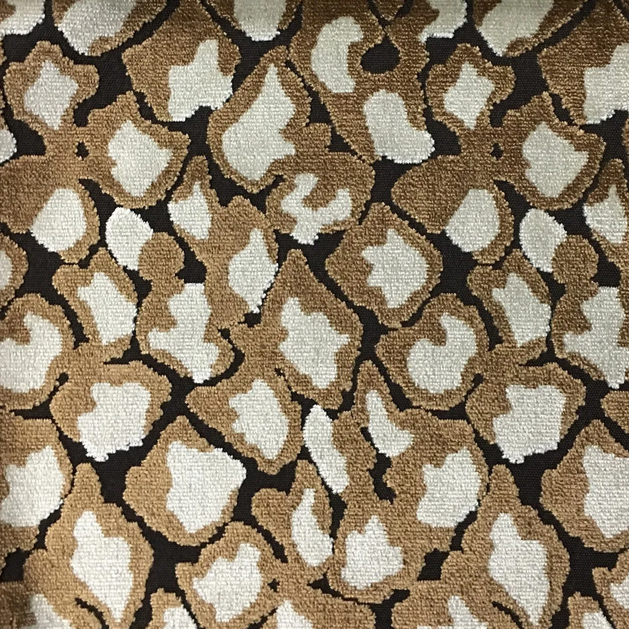 SWAGGER - LEOPARD PATTERN CUT VELVET UPHOLSTERY FABRIC BY THE YARD