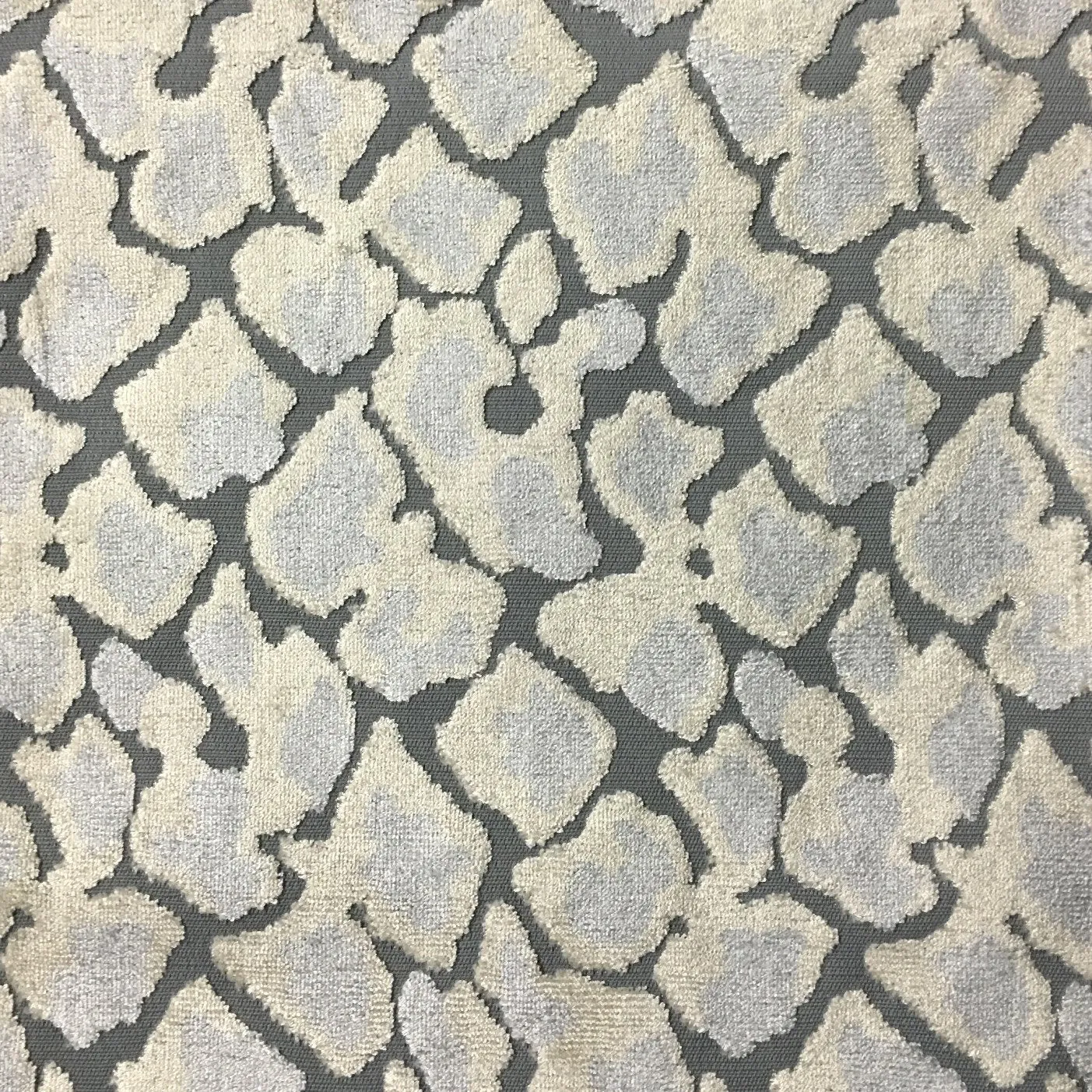 SWAGGER - LEOPARD PATTERN CUT VELVET UPHOLSTERY FABRIC BY THE YARD