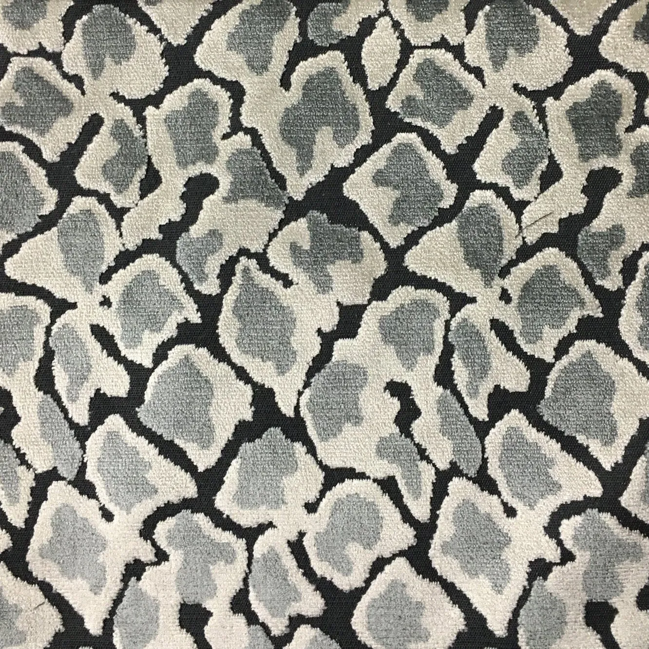 SWAGGER - LEOPARD PATTERN CUT VELVET UPHOLSTERY FABRIC BY THE YARD