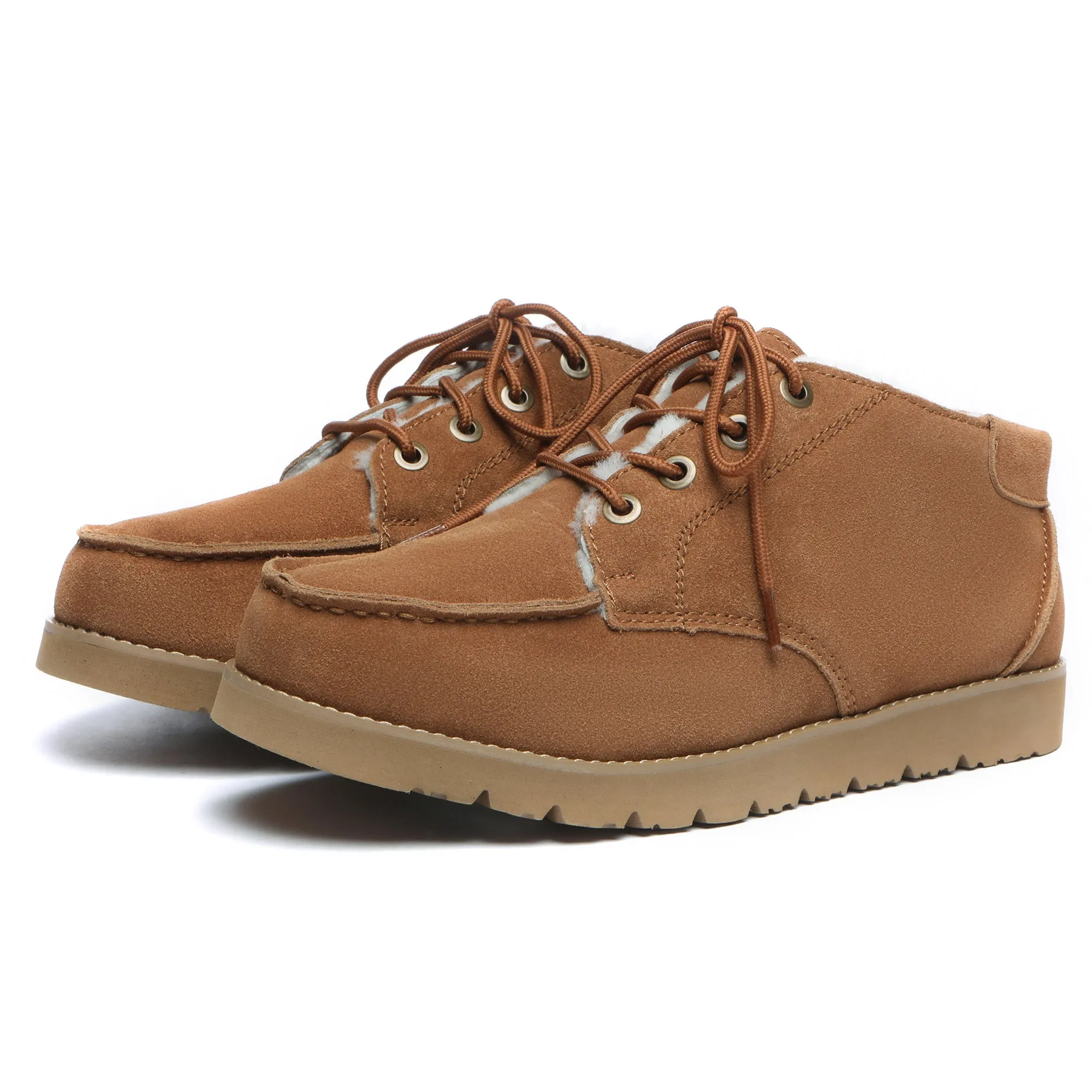 UGG Lace Up Sheepskin Men Ankle Boots