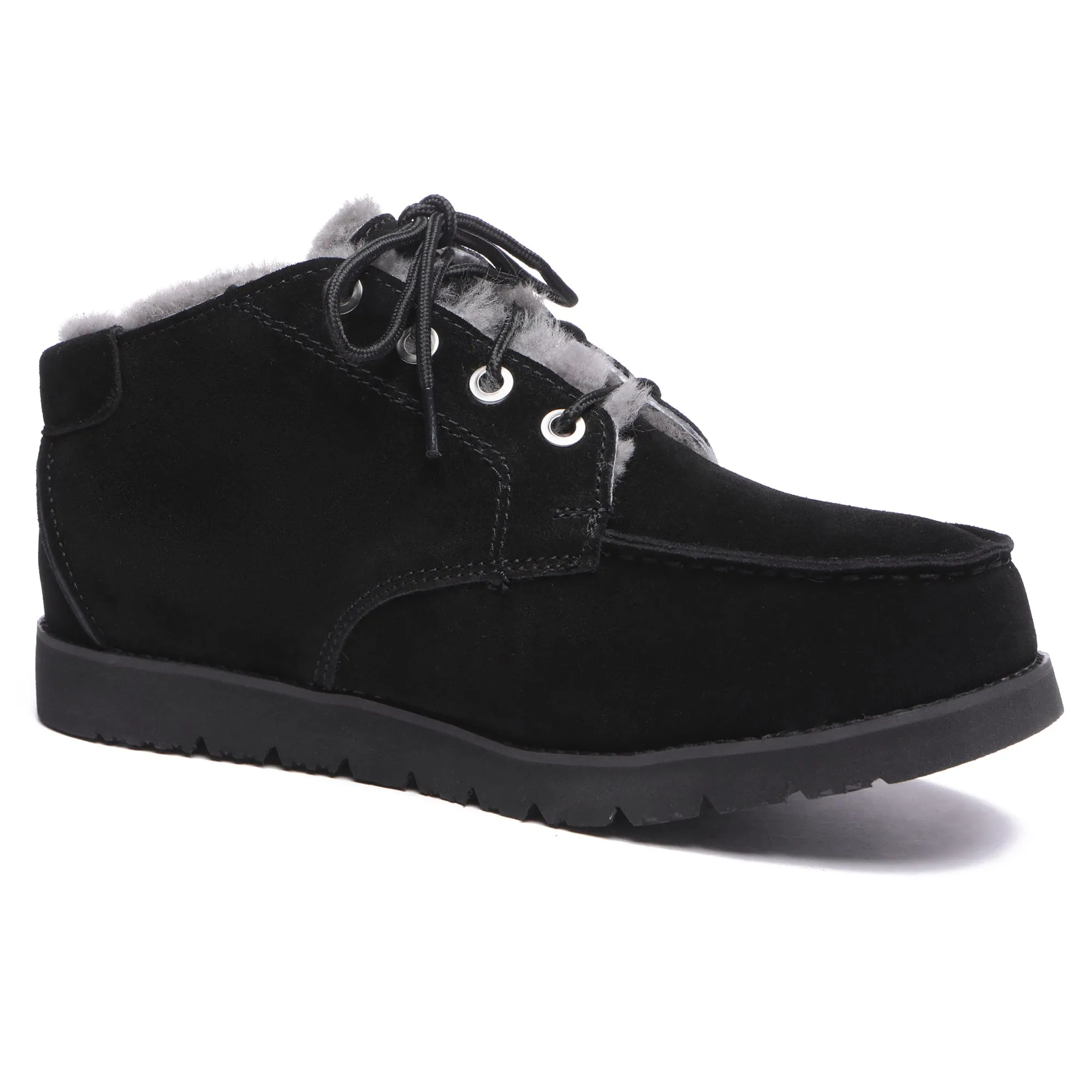 UGG Lace Up Sheepskin Men Ankle Boots