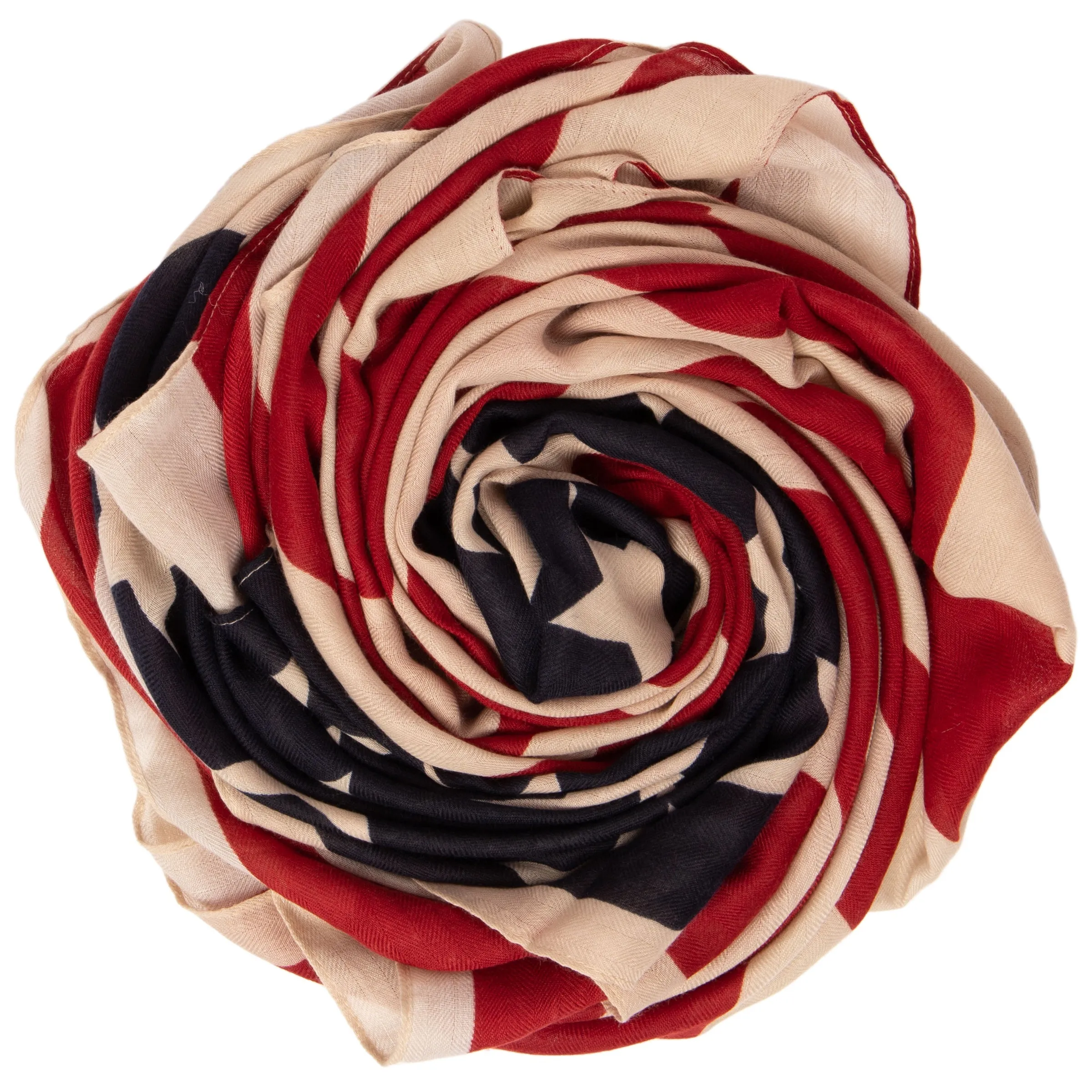 Womens BaySky Woven American Flag Scarf