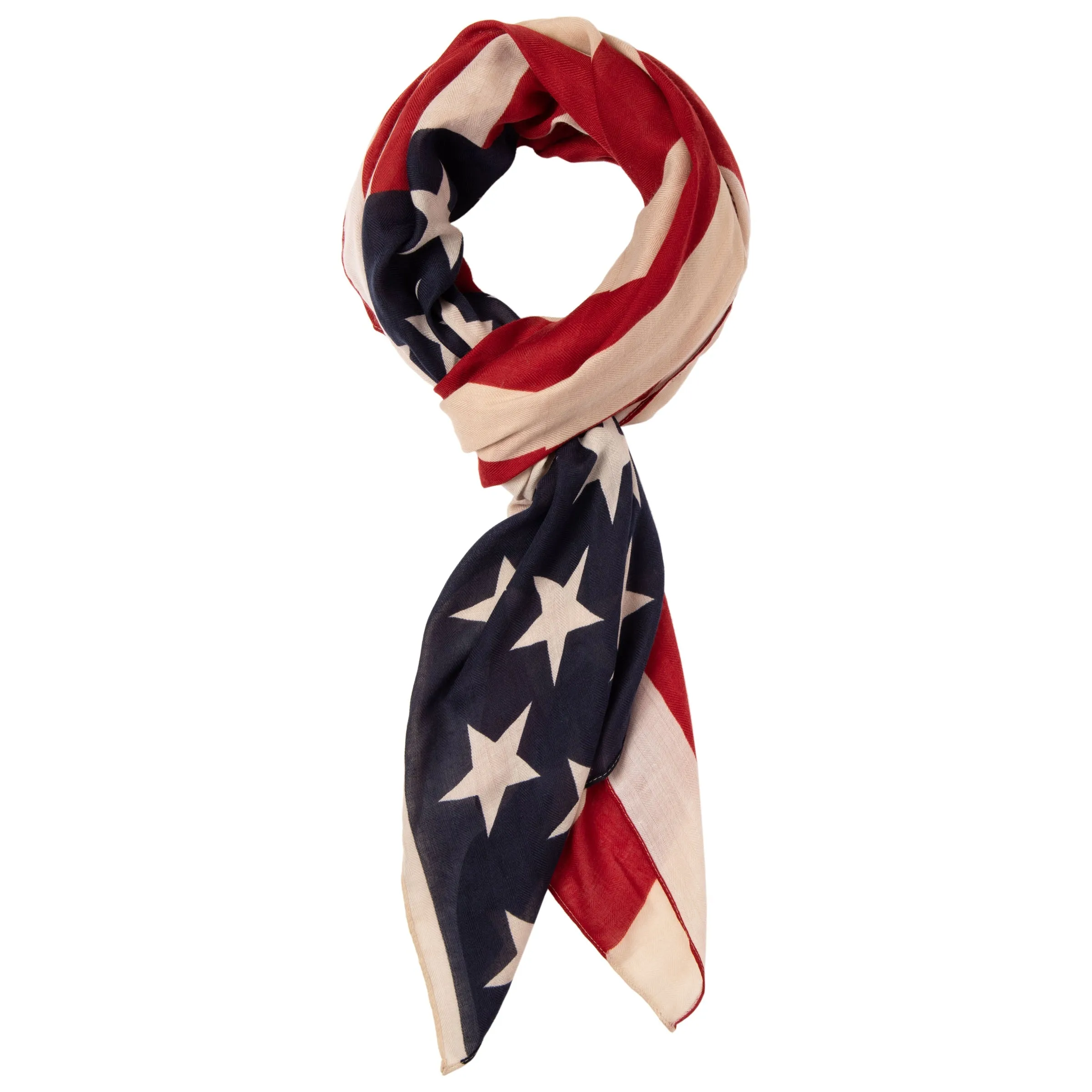 Womens BaySky Woven American Flag Scarf